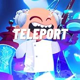 Teleport arcade game with animated scientist character