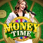 Money Time live show game host smiling